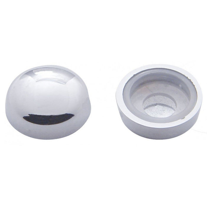 Chrome plastic snap-on cap and cup washer - 10/PACK - #14/14 Screw