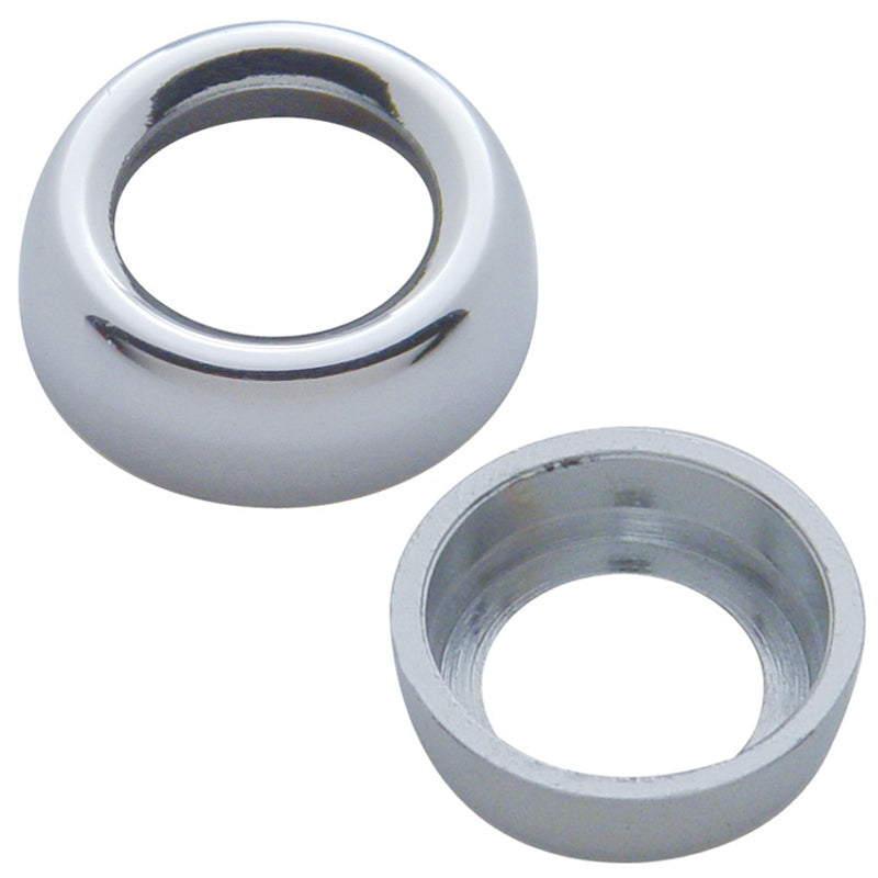 Peterbilt -2005 chrome plastic switch nut covers - 6/PACK