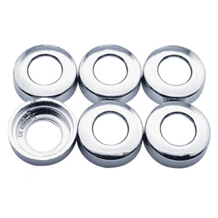 Kenworth chrome plastic toggle switch nut covers - 6/PACK