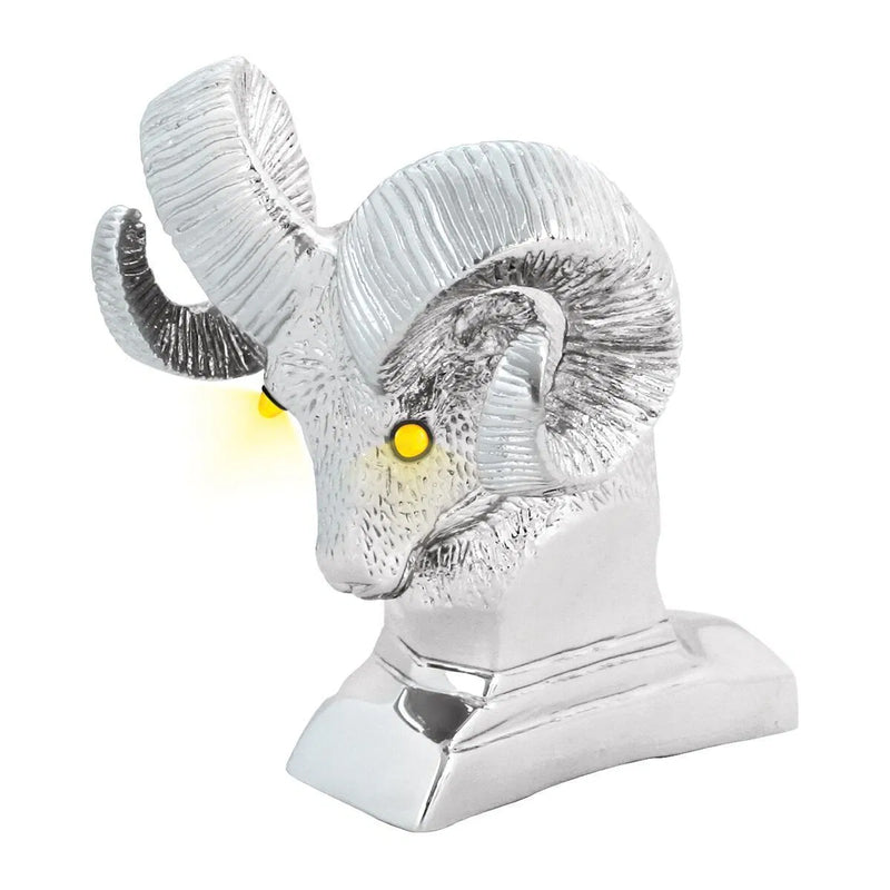 Ram's head chrome die-cast hood ornament