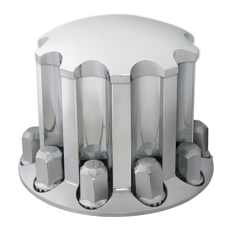 "Premier" contoured chrome plastic rear axle cover