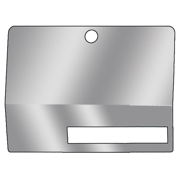 Kenworth -2001 stainless steel glove box cover w/logo cutout