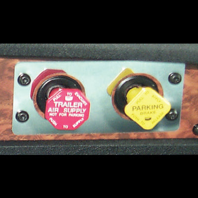 Kenworth -2001 stainless steel air brake valve knob plate