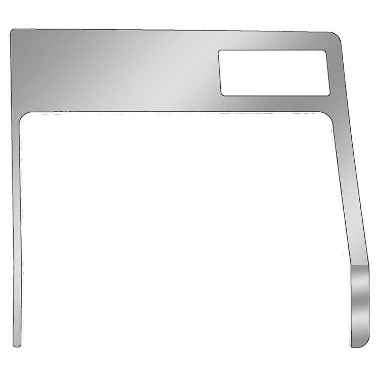 Kenworth -2001 stainless steel glove box surround trim