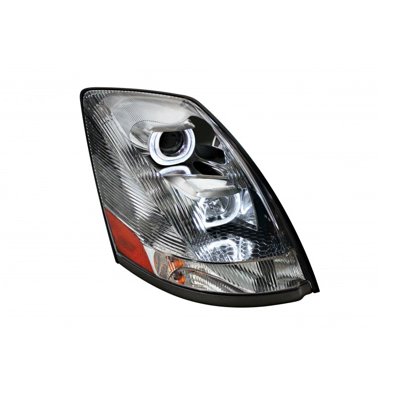 Volvo VN/VNL 2004-2017 projection-style headlight w/"Glo" bar