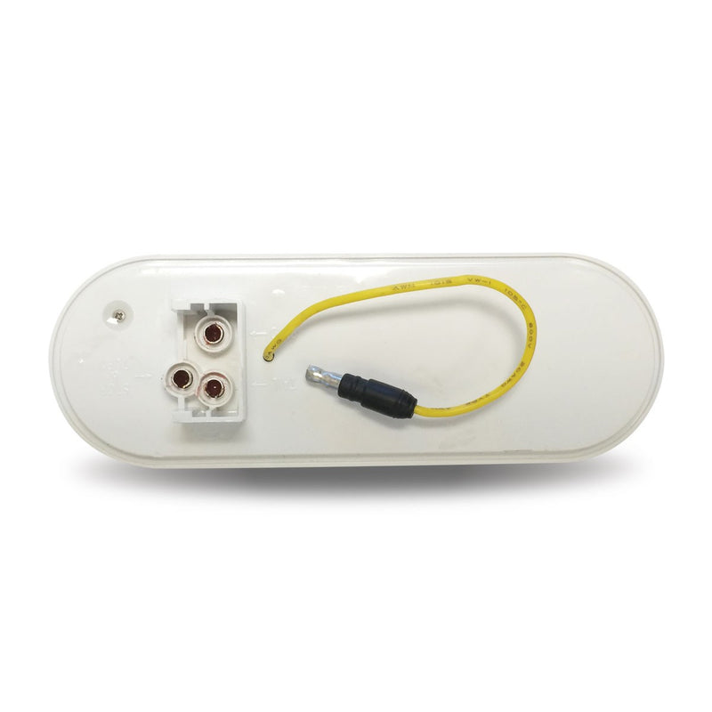 Dual Revolution Amber/Green oval 12 diode LED marker/turn signal/auxiliary light - CLEAR lens