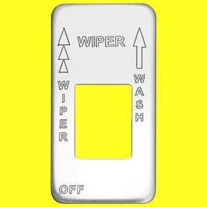 Woody's International stainless steel "Wiper/Wash" switch plate w/small opening