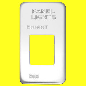 Woody's International stainless steel "Panel Lights" switch plate w/small hole