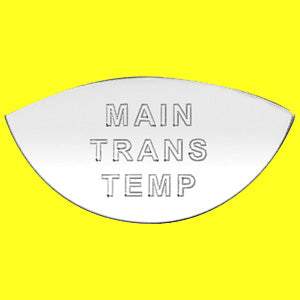 Woody's International stainless steel gauge emblem