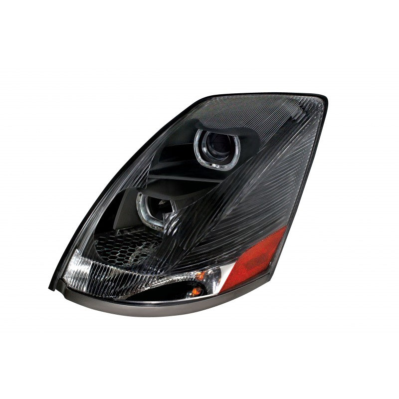 Volvo VN/VNL 2004-2017 "Blackout" projection-style headlight w/"Glo" bar