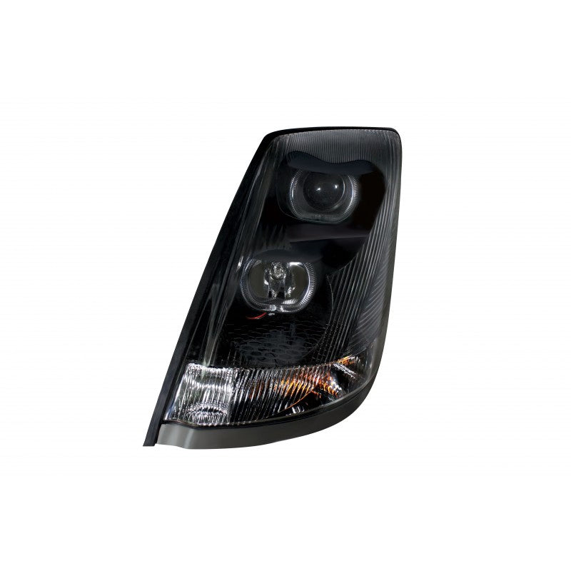 Volvo VN/VNL 2004-2017 "Blackout" projection-style headlight w/"Glo" bar