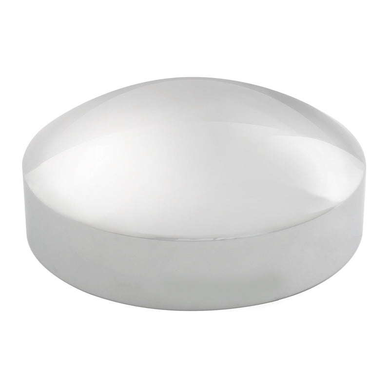 Chrome 6" diameter rear axle hubcap with 1" lip - dome