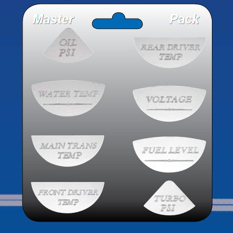 Woody's Freightliner stainless steel gauge emblems - "Master Pack"