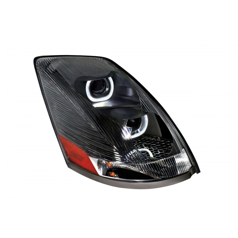 Volvo VN/VNL 2004-2017 "Blackout" projection-style headlight w/"Glo" bar