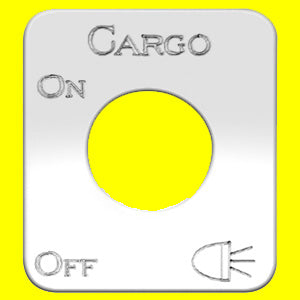 Woody's Kenworth stainless steel switch plate