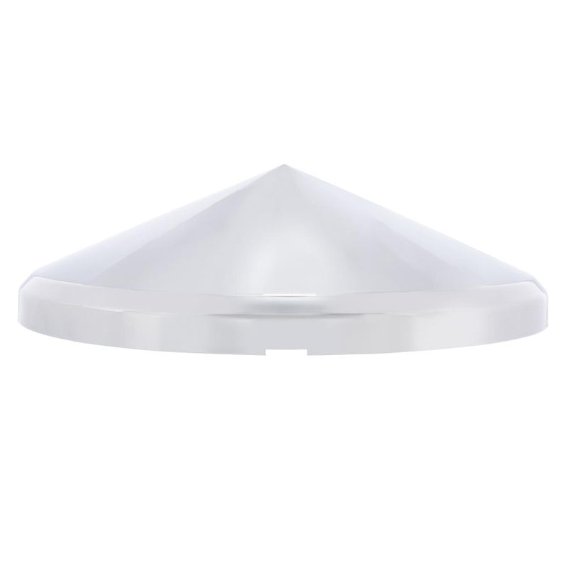 Chrome plastic pointed replacement center cap for UP/10278 rear axle covers - SINGLE