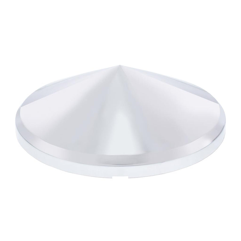 Chrome plastic pointed replacement center cap for UP/10278 rear axle covers - SINGLE