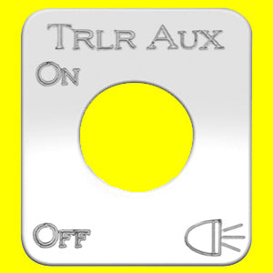 Woody's Kenworth stainless steel switch plate