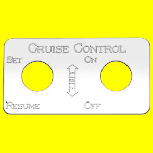 Woody's Kenworth stainless steel switch plate