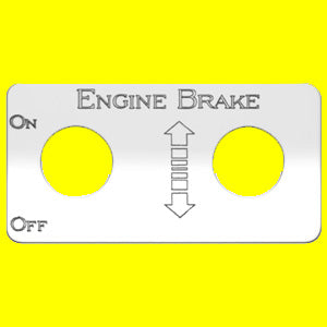 Woody's Kenworth stainless steel switch plate