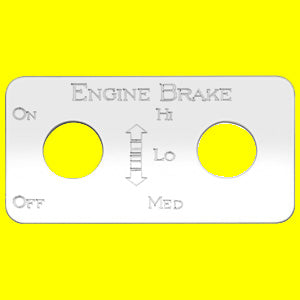 Woody's Kenworth stainless steel switch plate