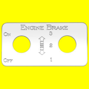 Woody's Kenworth stainless steel switch plate