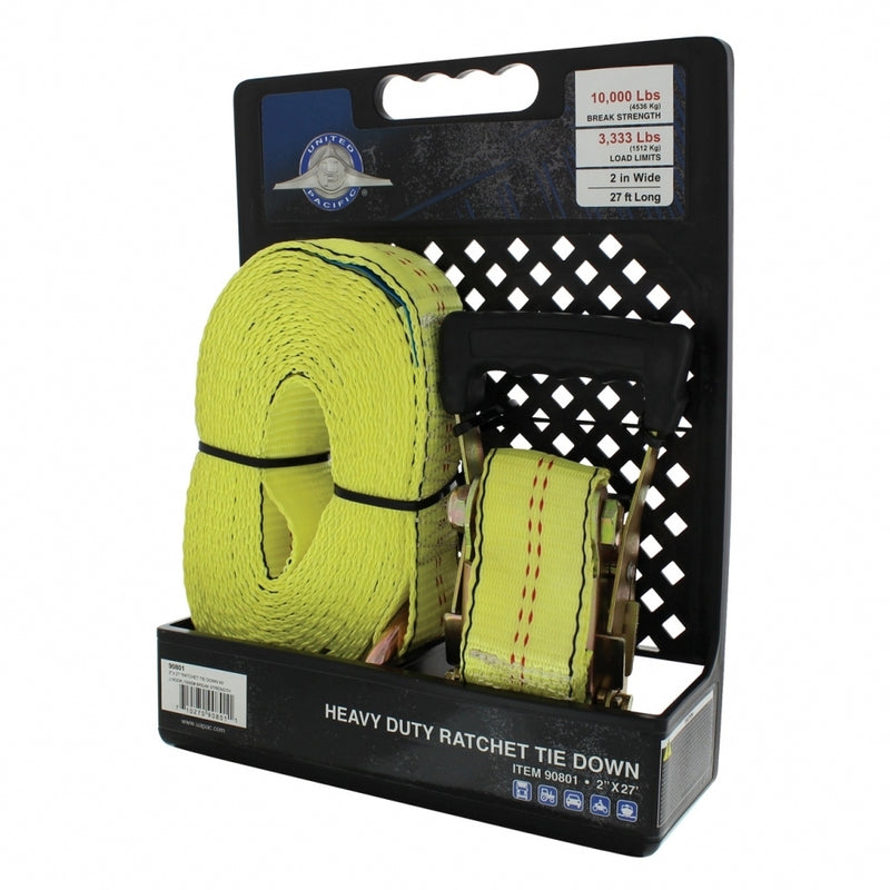 Heavy duty ratchet tie down w/rubberized comfort handle