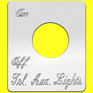 Woody's Peterbilt stainless steel switch plate