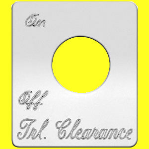 Woody's Peterbilt stainless steel switch plate