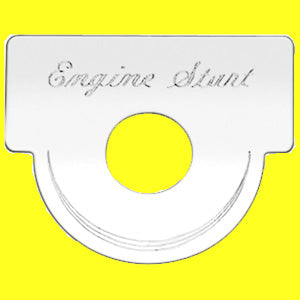 Woody's Peterbilt -2000 stainless steel "Engine Start" switch plate - square style