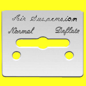 Rockwood Peterbilt 359 stainless steel "Air Suspension" switch plate