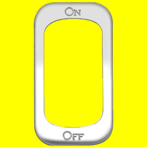 Woody's Kenworth stainless steel "On/Off" rocker switch plate