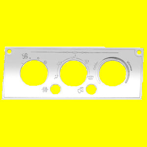Woody's Kenworth 2002-2005 stainless steel air conditioner/heater control plate