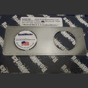 Stainless steel air brake valve knob trim w/1.75" diameter holes