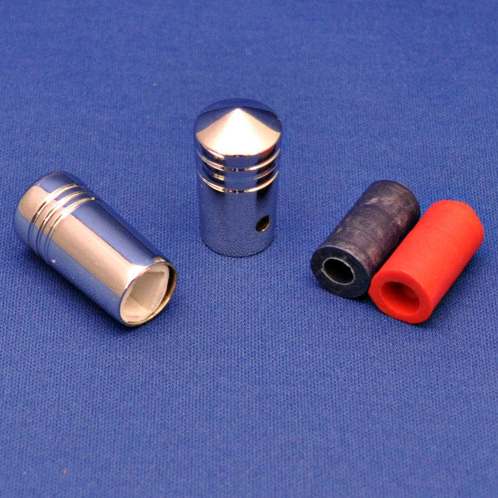 Chrome aluminum mini toggle switch extension w/pointed end - 3/PACK
