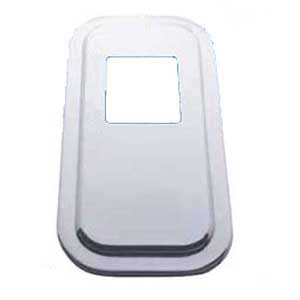 Peterbilt stainless steel gear shift plate cover w/center square hole