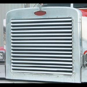 Peterbilt 379 extended hood stainless steel grill w/16 louvered bars