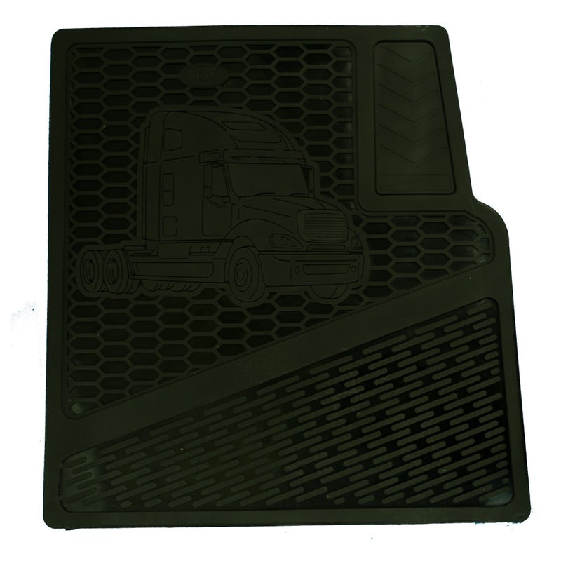 Freightliner Columbia plain black rubber floor mat set