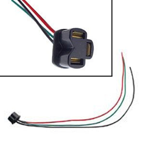 3 contact h4 headlight bulb wire pigtail w/6" heat resistant wires