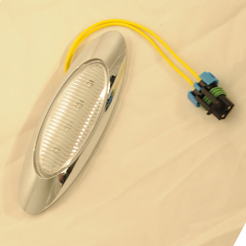 Panelite M1 Amber 4 diode LED marker light w/Packard-style plug - CLEAR lens