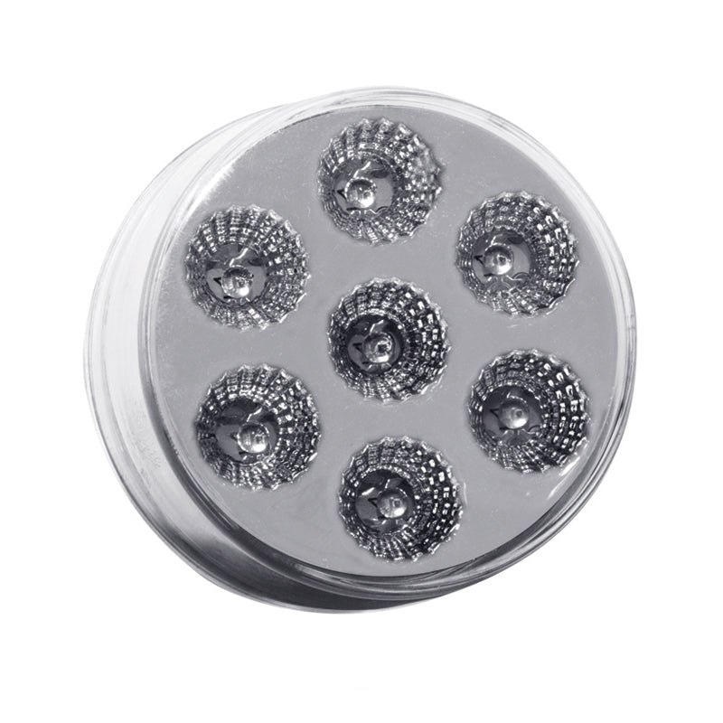 Dual Revolution Amber/Purple 2" round 7 diode LED marker light