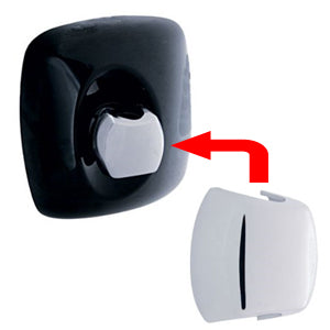 Freightliner Columbia chrome plastic dual mirror clamp cover - PAIR