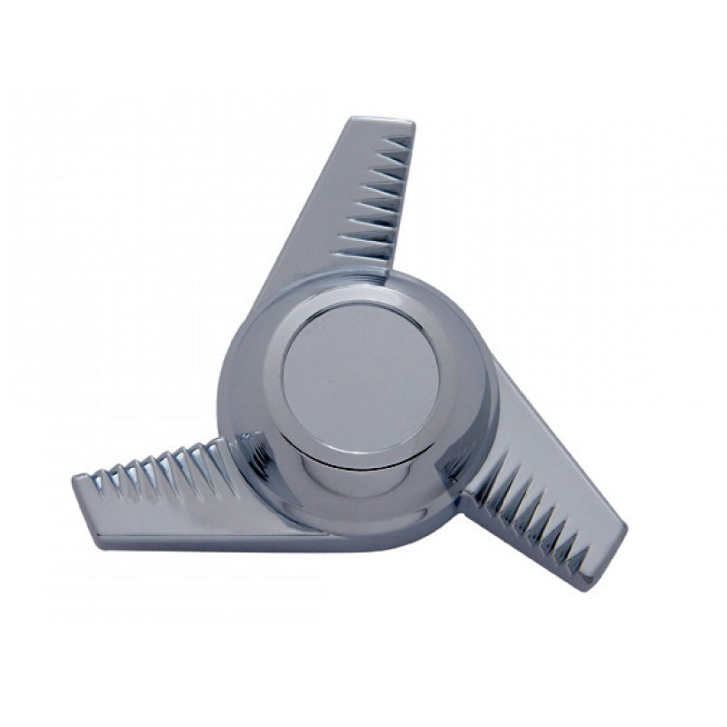 Chrome plastic 5" diameter groovy hub cap spinner - right spin