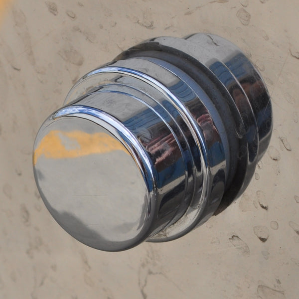 3/4" chrome plastic push-on bumper bolt cover w/flat top