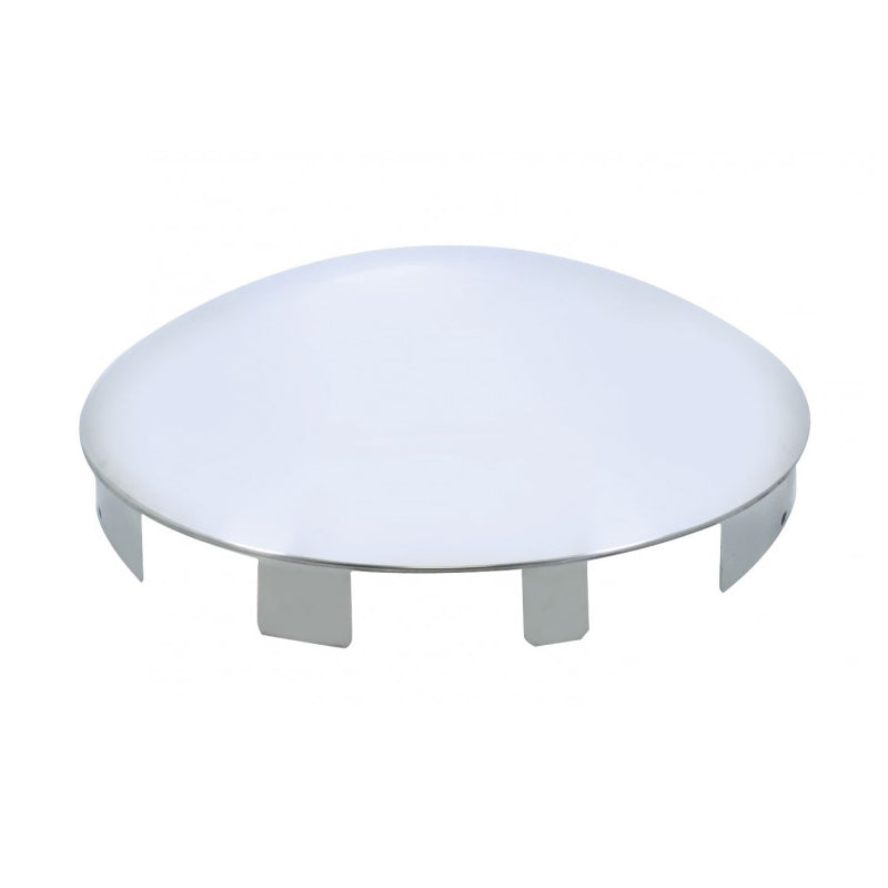 Stainless steel 6 uneven notch front hubcap with 1" lip - dome
