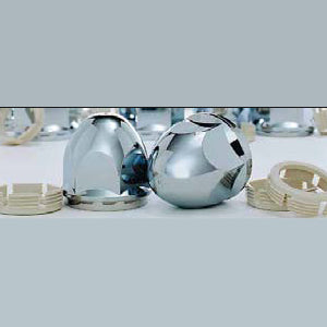 Alcoa 1.5" chrome plastic hex lugnut cover with plastic insert
