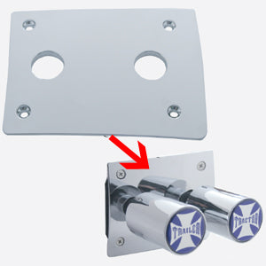 Peterbilt 387 chrome plastic tractor/trailer air brake valve control panel trim