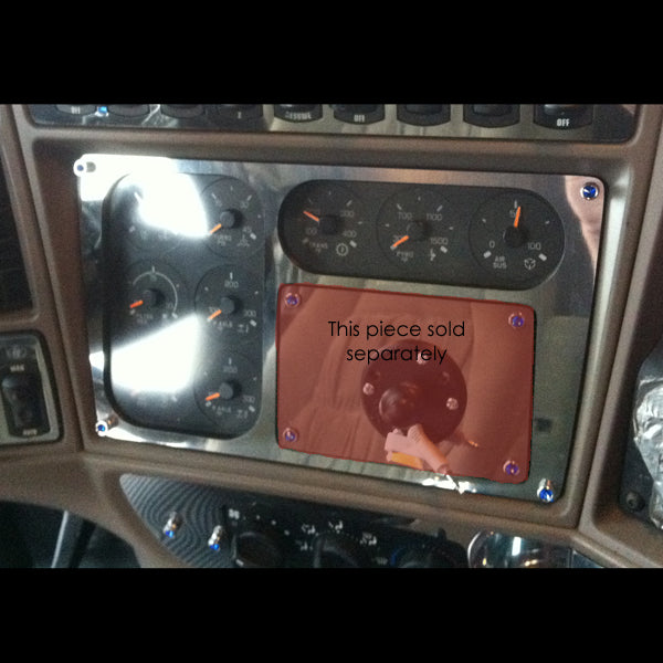 Kenworth T2000/T700 stainless steel right hand gauge cluster trim