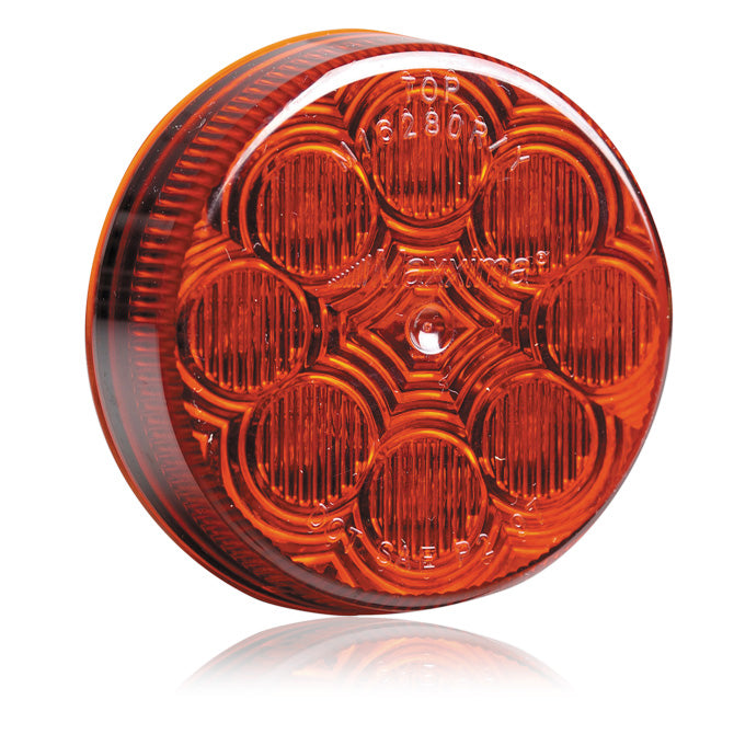 Maxxima red 2.5" round 8 diode LED marker light