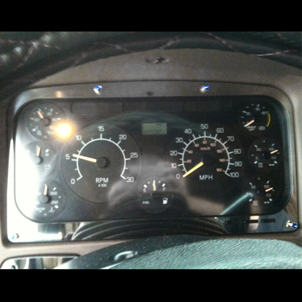 Kenworth T2000/T700 stainless steel Speedometer/Tachometer gauge cluster dash trim